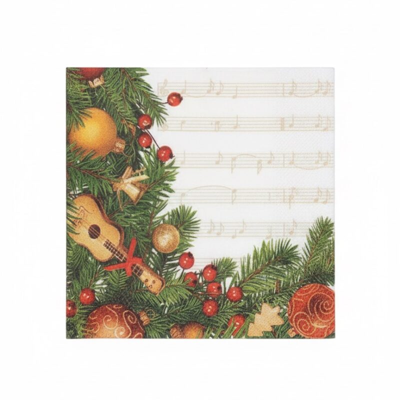 Tovaglioli di Natale con pentagramma – 20 pezzi – 33×33 cm