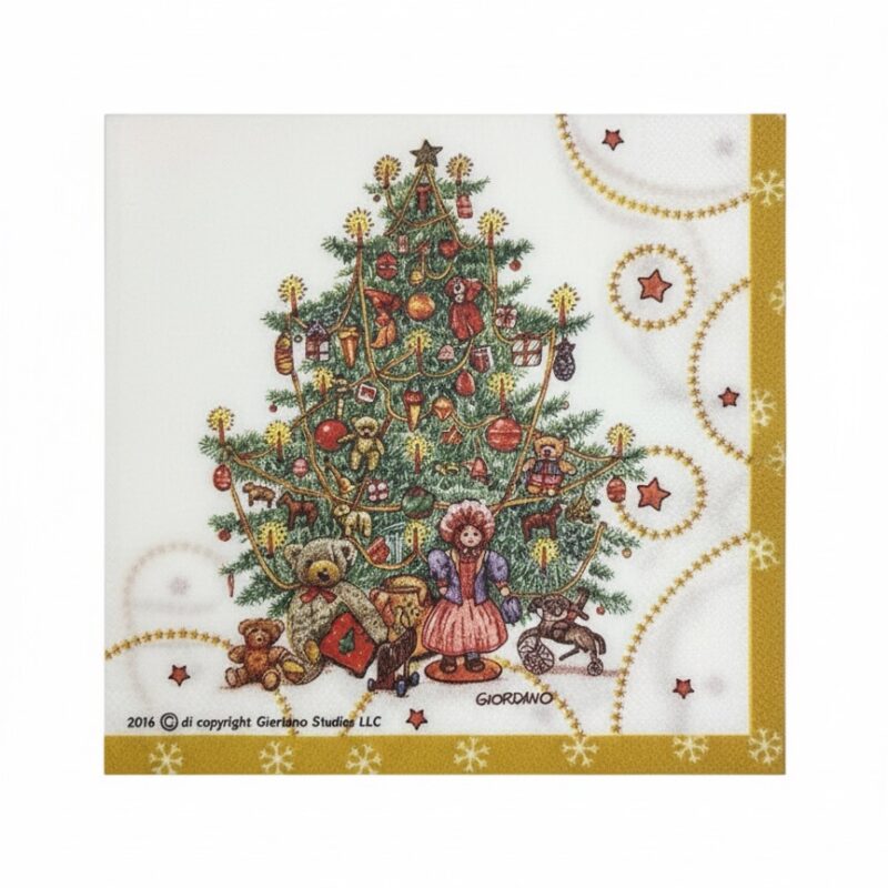 Tovaglioli di Natale con Albero – 20 pezzi – 33×33 cm
