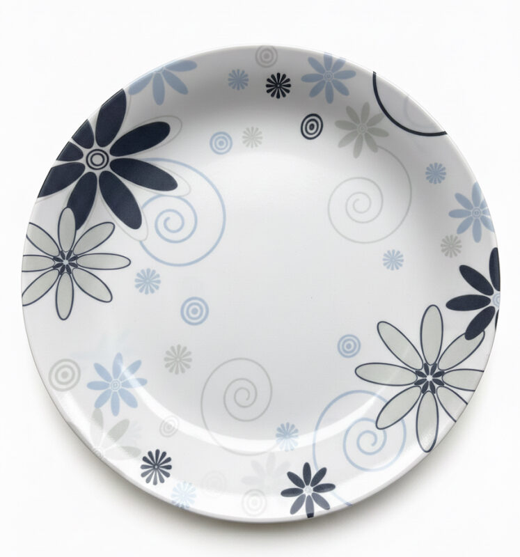 Piatto Piano Tema Floreale 8 pz. Ø 22 cm.