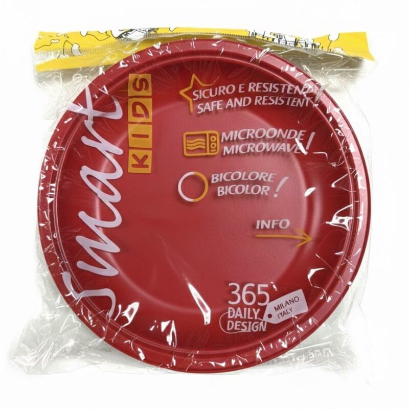 Piatto Rosso Smart Kids bicolor 6 pz. Ø20 cm