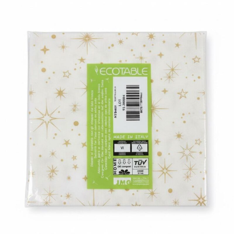 Tovaglioli a Tema Natalizio compostabili 12pz. 40x40 cm.