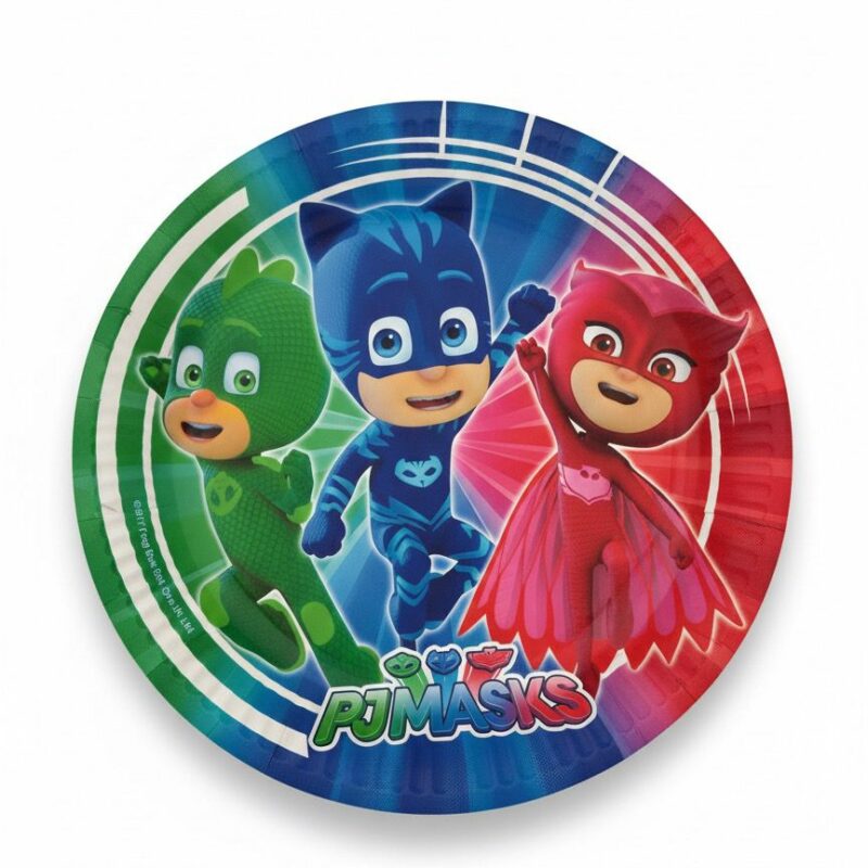 Piatti piani con PJ MASK - Pigiamini – 8 pezzi – Ø 23 cm