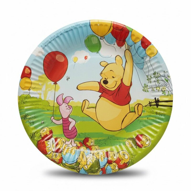 Piatti piani Winnie de Pooh palloncini – 8 pezzi – Ø 19,5 cm