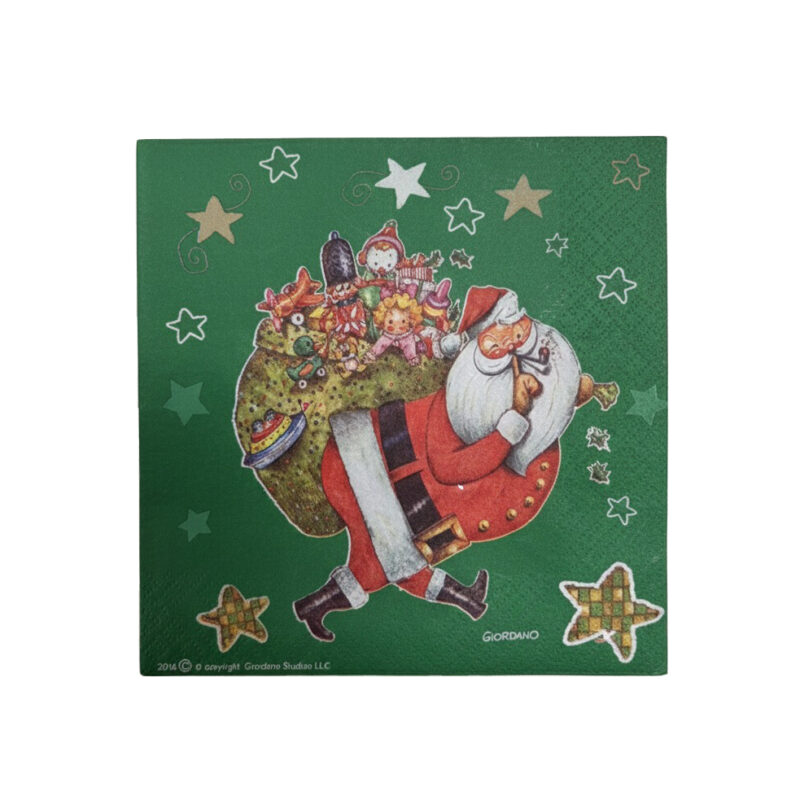 Tovaglioli di Natale con Babbo Natale – 20 pezzi – 33×33 cm