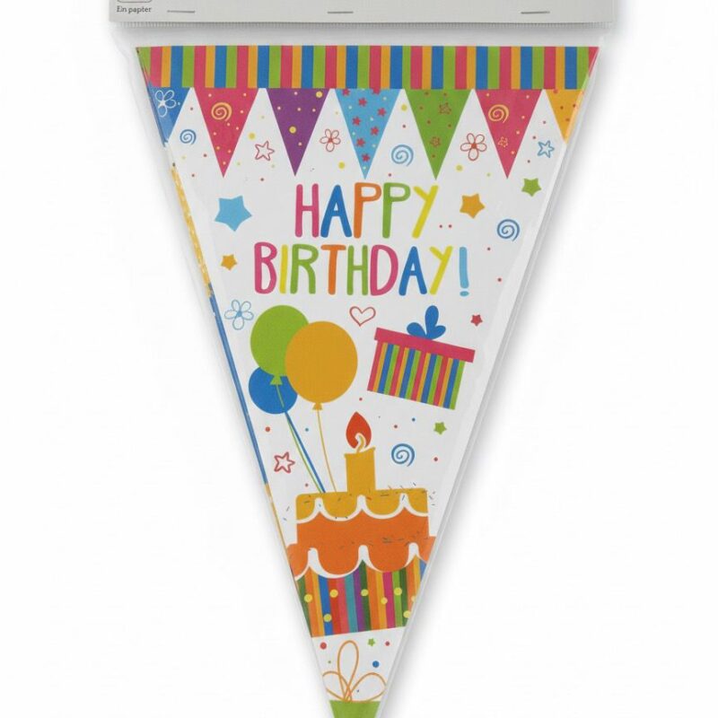 Festone in cartone Happpy Birthday 3 Metri