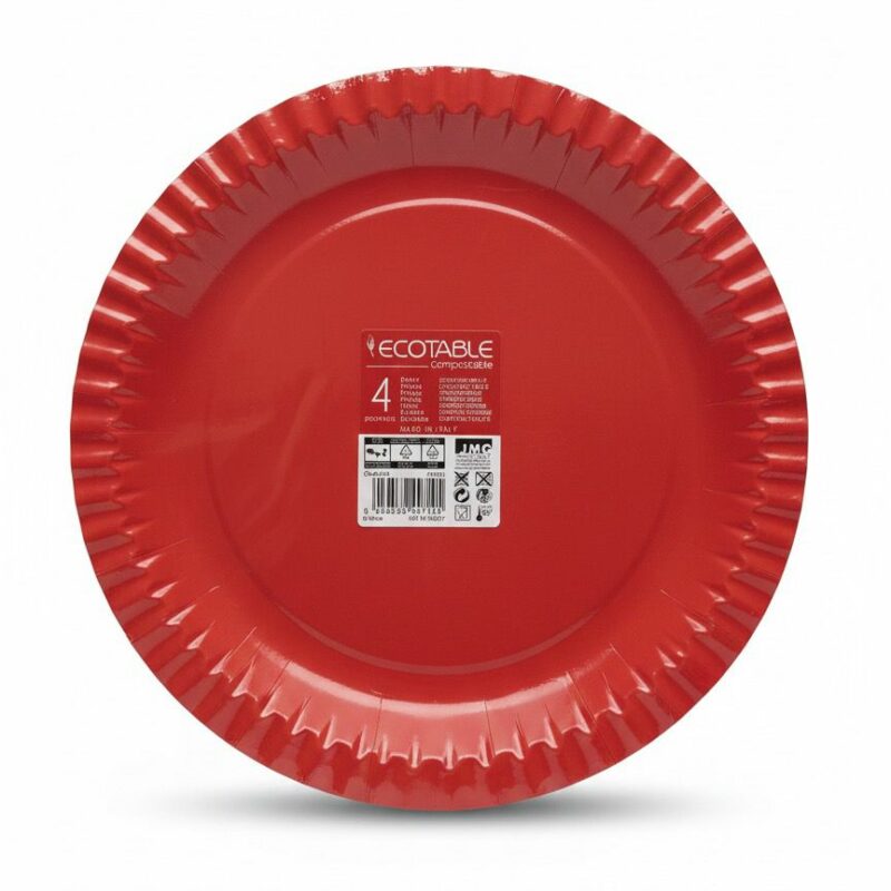 Piatti piani Rossi – 4 pezzi – Ø 30 cm (Copia)