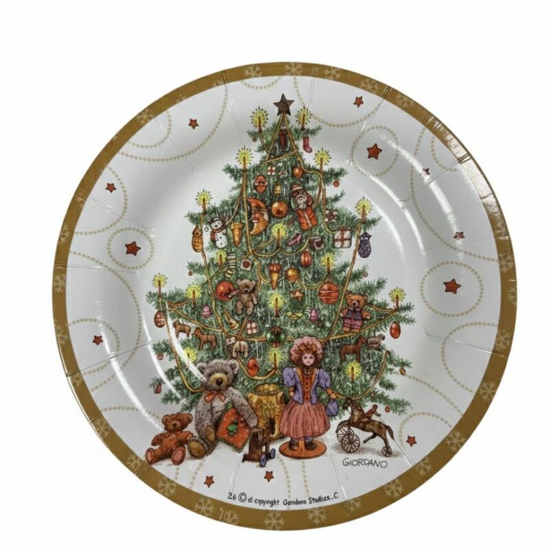 Piatti fondi albero di Natale – 8 pezzi – Ø 20 cm