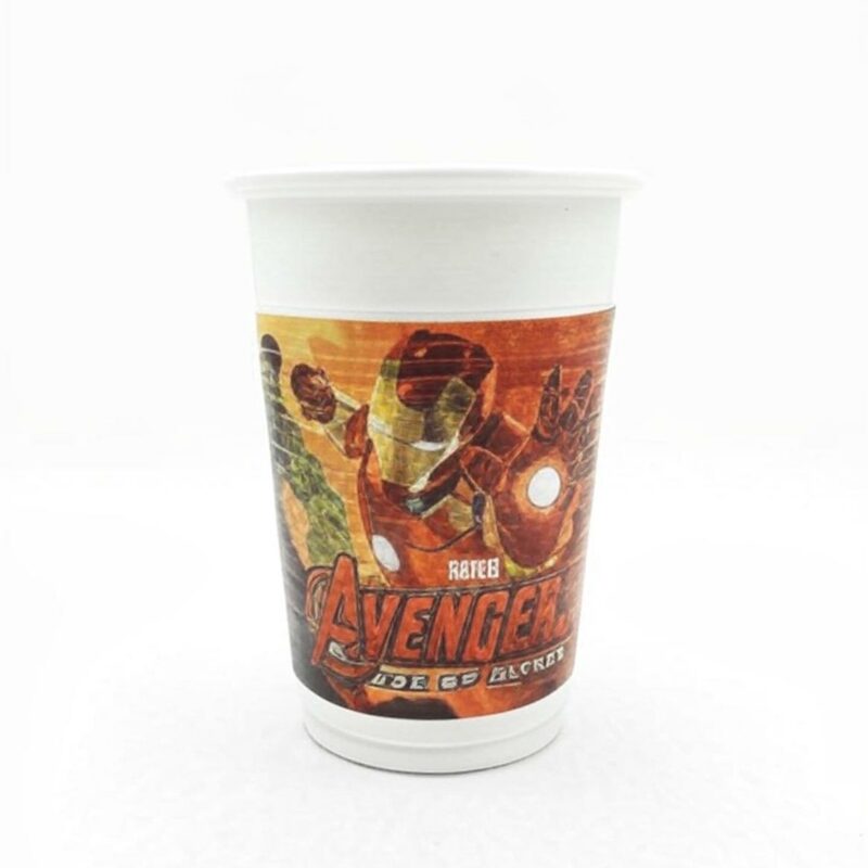 Bicchieri in plastica Avengers – 8 pezzi da 200 ml