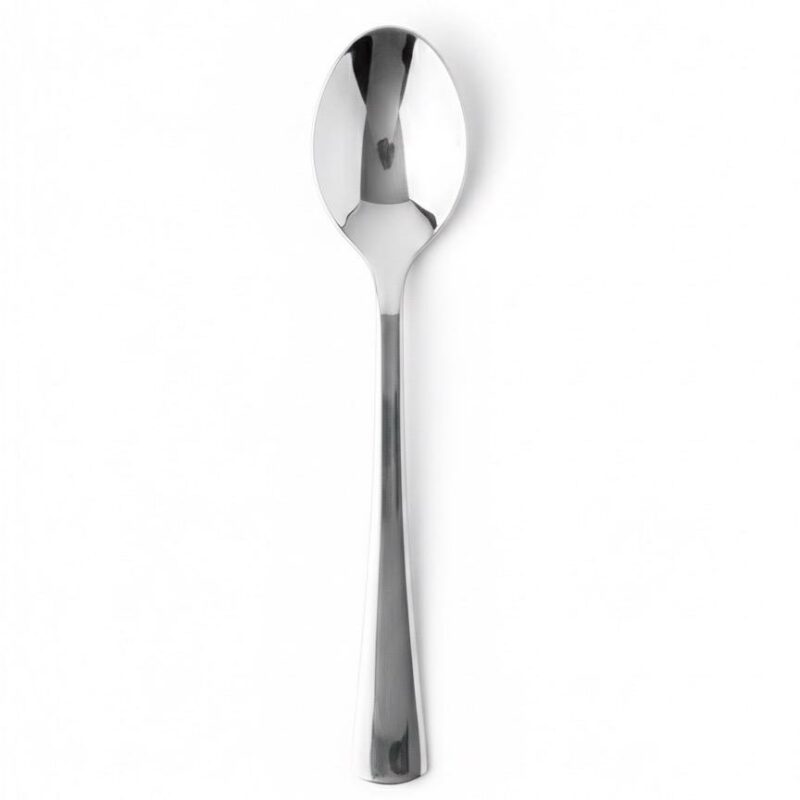 Cucchiaio Plastica Riutilizzabile Effetto Acciaio 17cm - 10 Pezzi