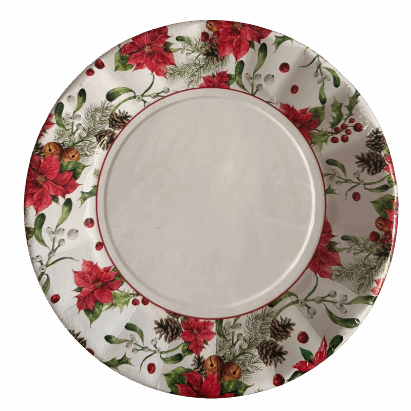 Piatti Piani Stella di Natale 8 pz. Ø 20 cm. Stella di Natale