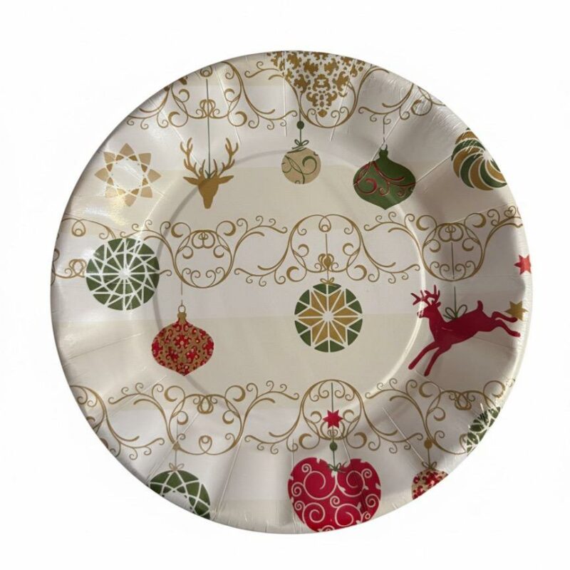 Piatti Piani Decorazioni Natalizie 8 pz. Ø 20 cm.