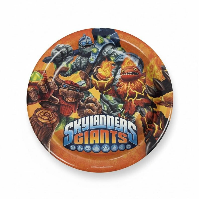 8 Piatti Carta Skylanders Giants Ø 23 cm Originali Festa Compleanno