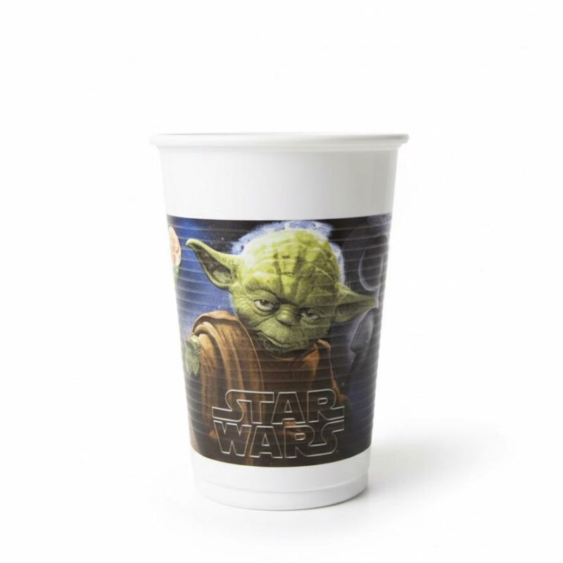 Bicchieri in plastica Star Wars – Joda - 8 pezzi da 200 ml