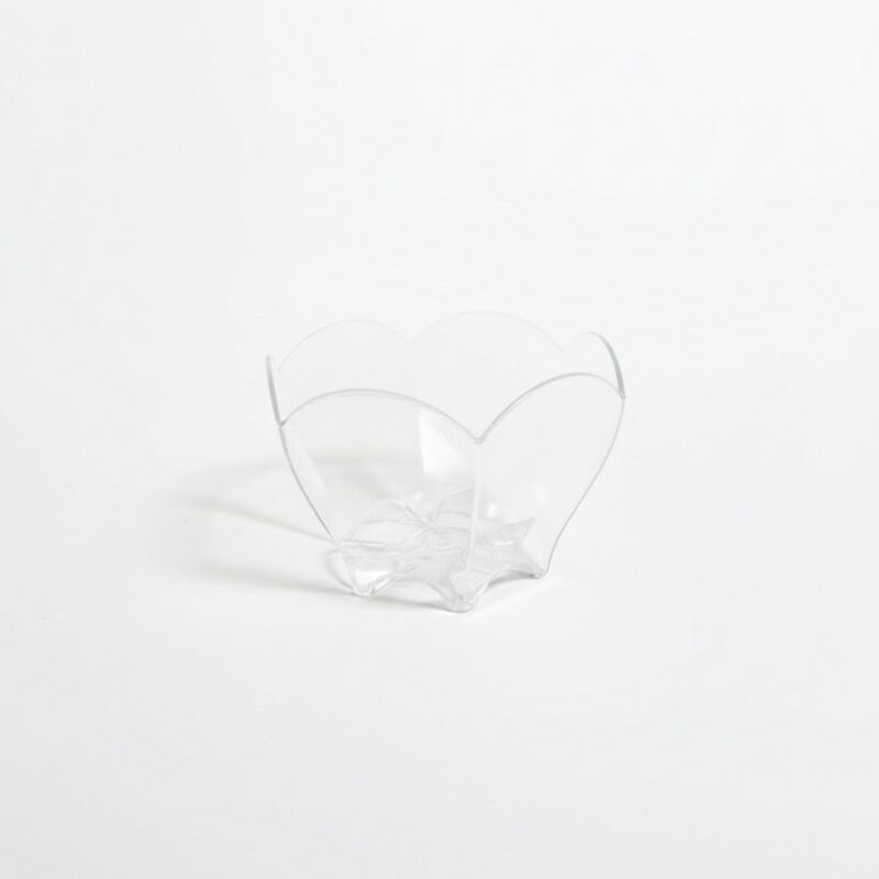 Confezione da 12 Ciotoline Finger Food 70 cc – Trasparenti a Forma di Fiore