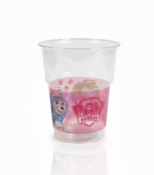 8 Bicchieri Paw Patrol Skye Everest Rosa 250 ml Originali Festa Bimba