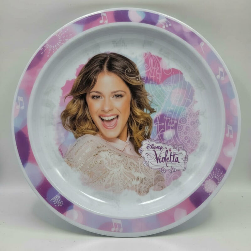Piatto Piano in Melanina Violetta Disney Ø 22 cm